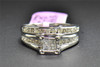 Diamond Bridal Set 14K White Gold Round Cut Engagement Ring Wedding Band 1 Ct