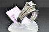 Diamond Bridal Set 14K White Gold Round Cut Engagement Ring Wedding Band 1 Ct