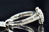 Ladies 14K White Gold Princess Cut Diamond Marquise Engagement Ring Bridal Set