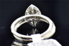 Ladies 14K White Gold Princess Cut Diamond Marquise Engagement Ring Bridal Set