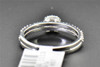 Solitaire Diamond Bridal Set 10K White Gold Engagement Ring Wedding Band 0.50 CT