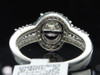 10K White Gold Diamond Bridal Set 0.78 CT Engagement Ring Curved Wedding Band