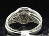 Ladies 14K White Gold Solitaire Diamond Engagement Ring Halo Set Bridal Set Band