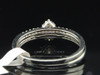 Ladies 10K White Gold Diamond Engagement Ring Wedding Band Bridal Set 0.22 Ct.