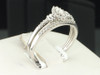 Ladies 10K White Gold Diamond Engagement Ring Wedding Band Bridal Set 0.22 Ct.