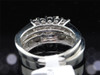 Ladies 14K White Gold Princess Cut Diamond Engagement Ring Bridal Set 2.00 Ct.