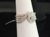 Diamond Bridal Engagement Ring 10K White Gold Wedding Band Set 0.33 Ct.