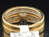 14K Yellow Gold Round Cut Diamond Solitaire Engagement Wedding Bridal Set 1 Ct.