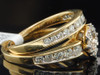 Diamond Engagement Wedding Ring Ladies 14K Yellow Gold 2 piece Bridal Set 1 Ct.