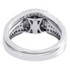 Diamond Wedding Ring 10K White Gold Round Baguette Engagement Bridal Set 3/4 Tcw