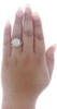 Diamond Wedding Bridal Set 10K Yellow Gold Round Halo Engagement Ring 1/2 Ct