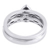 Diamond Pear Solitaire Engagement Wedding Ring 14K White Gold  Bridal Set 1 Tcw