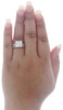Quad Princess Diamond Wedding Bridal Set 14K White Gold Engagement Ring 1 Ct.