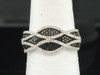 Black Diamond Fashion Band White Gold Round Cut Cocktail Ring 0.40 Ct.