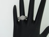 LADIES 10K WHITE GOLD .4C DIAMOND PAVE RIGHT HAND RING