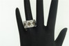 Brown Diamond Cocktail Fashion Right Hand Ring 10K White Gold 0.65 Ct