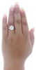 14K White Gold Princess & Round Cut Diamond Soleil Engagement Ring 1.00 Ct.