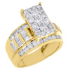 10K Yellow Gold Baguette Diamond Rectangle Style Ladies Engagement Ring 2 Ct.