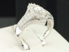 Round Solitaire Diamond White Gold Marquise Shape Engagement Ring 0.96 Ct.