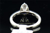 Solitaire Diamond Engagement Ring 14K White Gold Princess Cut 0.39 Ct