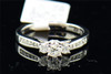 Diamond 3 Stone Engagement Ring 14K White Gold Round Solitaire Wedding 1/2 Tcw.