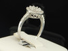 14k White Gold Round Diamond Oval Design Halo Wedding Engagement Ring 1/2 Ct.