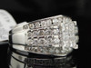 Diamond Engagement Ring 14K White Gold Princess & Round Cut 1.50 Ct Channel Set
