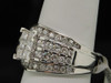 Diamond Engagement Ring 14K White Gold Princess & Round Cut 1.50 Ct Channel Set