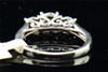 Diamond Engagement Wedding Ring Ladies 14K White Gold Three Stone Design 0.52 Ct