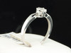 Diamond Engagement Ring 10K White Gold Flower Round Cut Solitaire Style 0.25 CT