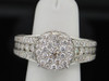 Ladies 14K White Gold Round Diamond Engagement Bridal Ring Wedding Band 4.50 Ct.