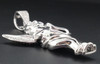 Diamond Mini Angel Pendant Mens 925 Sterling Silver Round Cut Pave Charm 0.20 Ct