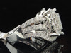 Diamond Engagement Ring 14K White Gold Princess & Round Cut 2 Ct