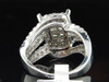 Diamond Engagement Ring 14K White Gold Princess & Round Cut 2 Ct