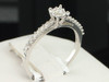 Solitaire Round Diamond White Gold Engagement Wedding Promise Ring 0.24 Ct.