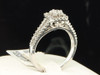 Diamond Engagement Ring 14K White Gold Round Cut 1/2 Ct Square Halo