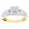 14K Yellow Gold Diamond Engagement Wedding Ring Princess Cut Halo Style 0.49 Ct.