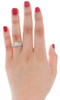 14K Yellow Gold Diamond Engagement Wedding Ring Princess Cut Halo Style 0.49 Ct.