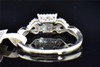 Diamond Engagement Ring Round Cut Pave Love Heart 10K White Gold 0.18 Ct.