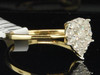 Diamond Engagement Ring 14K Yellow Gold Round Cut Pear Shape 0.30 Ct