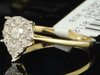 Diamond Engagement Ring 14K Yellow Gold Round Cut Pear Shape 0.30 Ct