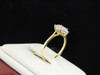 Diamond Engagement Ring 14K Yellow Gold Round Cut Pear Shape 0.30 Ct