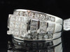 Diamond Engagement Wedding Ring Ladies 14K White Gold Princess Cut Design 2 Tcw.