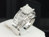 Diamond Engagement Wedding Ring Ladies 14K White Gold Princess Cut Design 2 Tcw.