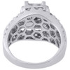 14K White Gold Ladies Princess & Round Cut Diamond Wedding Engagement Ring 2 Ct.