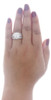 14K White Gold Ladies Princess & Round Cut Diamond Wedding Engagement Ring 2 Ct.
