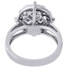 14K White Gold Princess & Round Cut Diamond Soleil Engagement Ring 2.00 Ct.