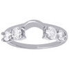 Diamond Enhancer Wrap Solitaire Engagement Wedding Ring 14K White Gold 0.76 Ct