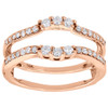 Diamond Enhancer Solitaire Wrap Engagement Ring Jacket 10K Rose Gold 0.38 Ct.