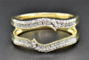 Diamond Enhancer Wrap Solitaire Engagement Ring Round Cut 14K Yellow Gold .38 Ct